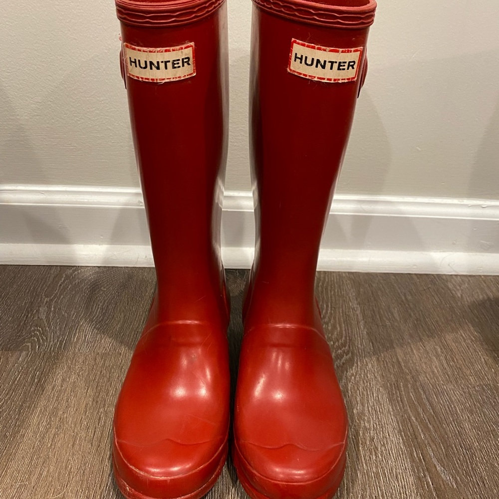 Red HUNTER Girl Rainboots